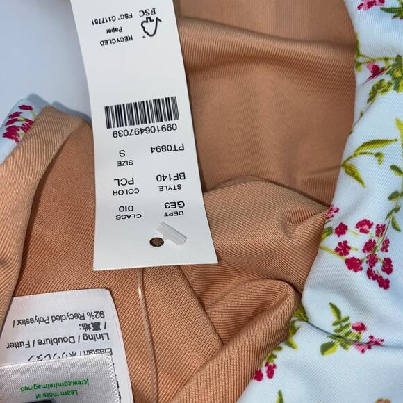 NWT J. Crew Floral Curved Waist Cheeky Bikini Swim Bathing Suit Bottom Small - Picture 6 of 8